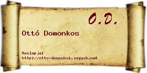 Ottó Domonkos névjegykártya